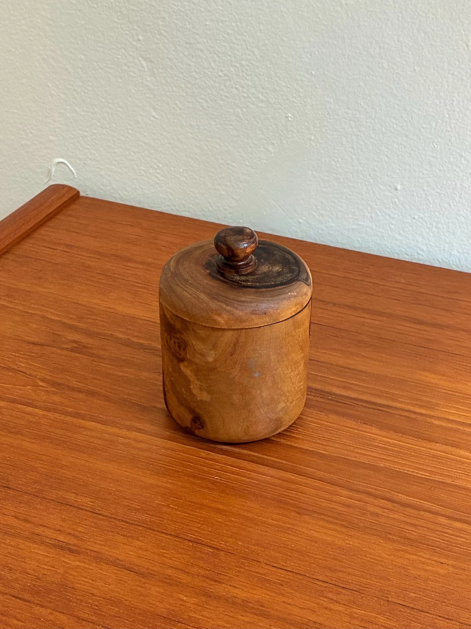 Hand Crafted Olive Wood Salt Cellar