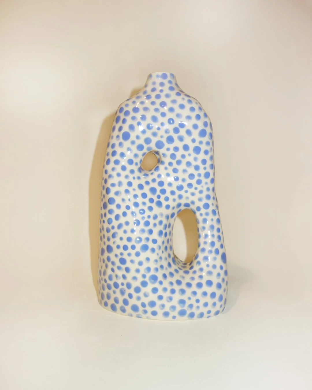 Blue Dotted Vase