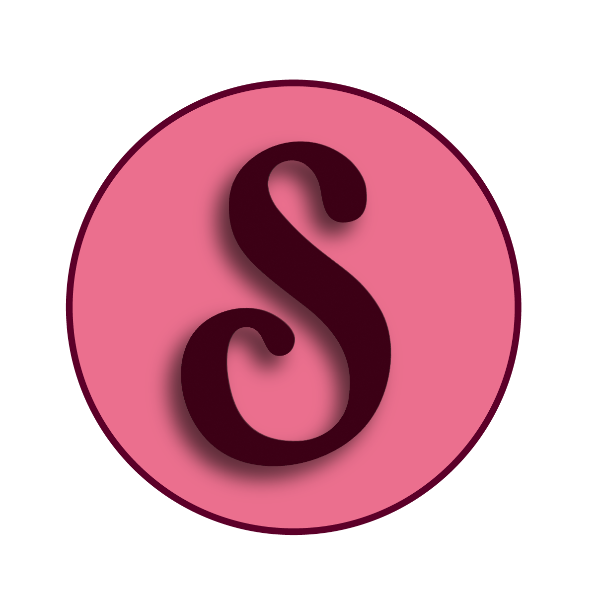 Pink circle with a black paragraph symbol in the center, set against a dark background.
