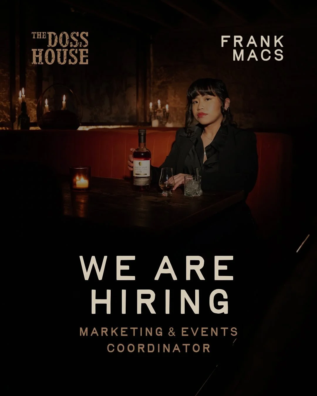 ✨WE ARE HIRING✨
Heritage House Co. - Home to The Doss House & Frank Mac’s is looking for a creative, hands-on Marketing & Events Coordinator to join our team. 
If you feel you’d be perfect for this role, send your resume and cov