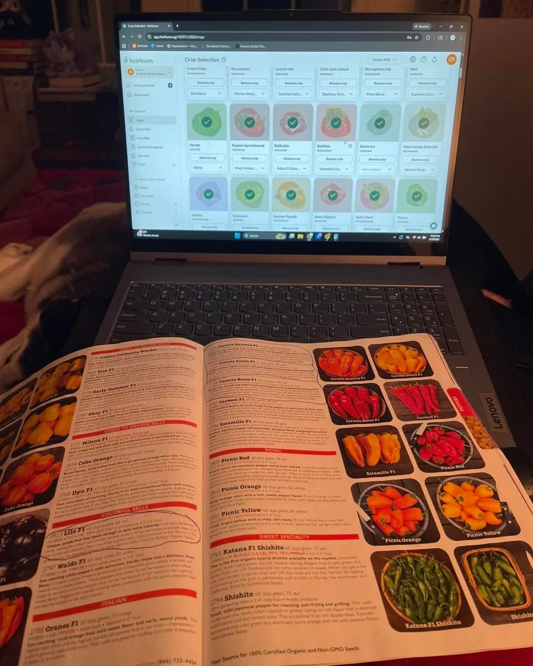 My Saturday night&hellip; and I couldn&rsquo;t be happier. Dreaming of and planning out the delicious, fresh produce I&rsquo;ll be growing for you all this year!

#plantseedsgrowcommunity  #cropplanning #heirloom #marketgarden #smallscalefarming #csa