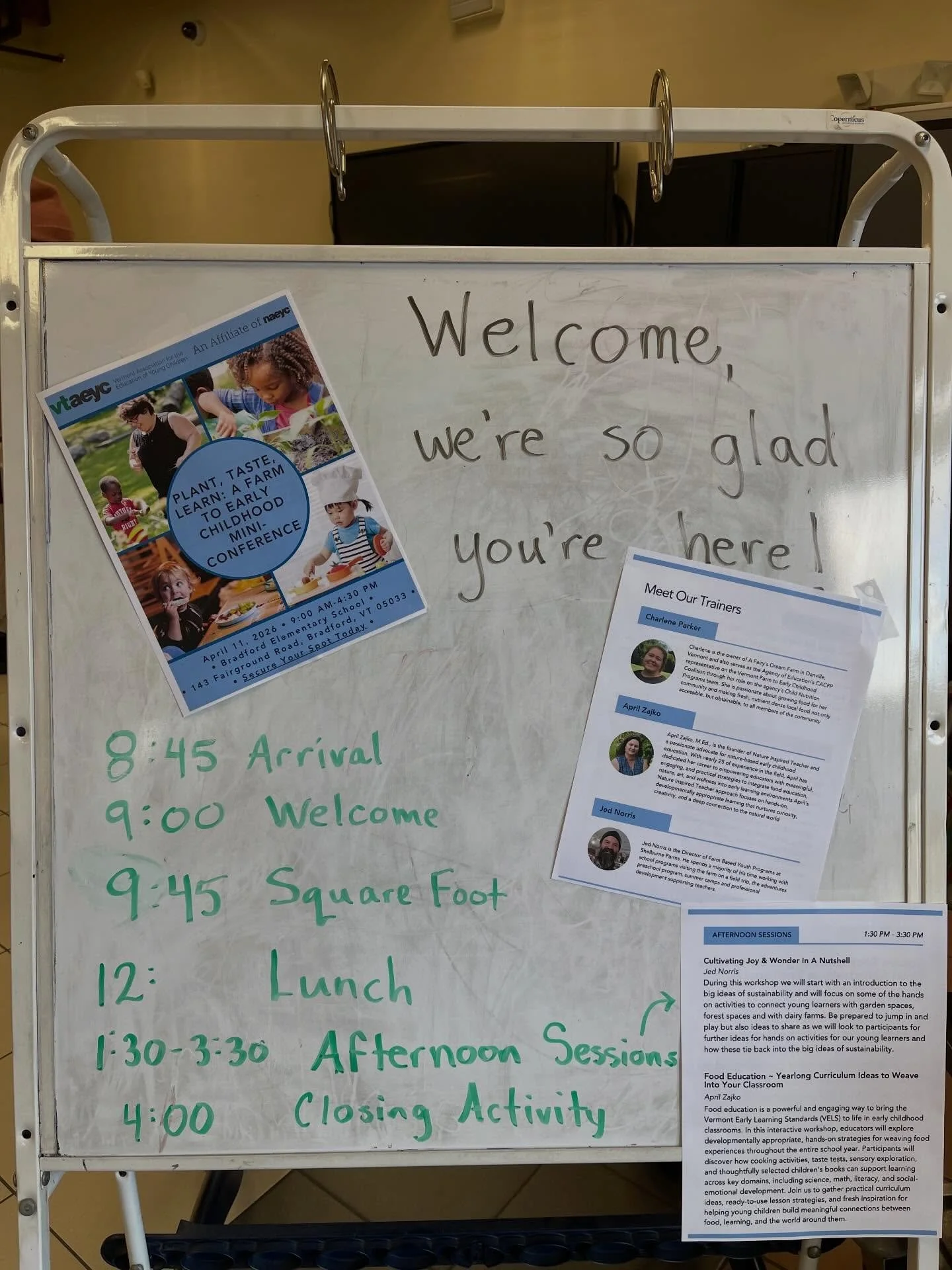 This past Saturday I taught a group of early childhood educators about the square foot gardening method at the Farm to Early Childhood Conference in Bradford sponsored by @shelburnefarms and @vtaeyc . This group was so engaged, asked great questions,