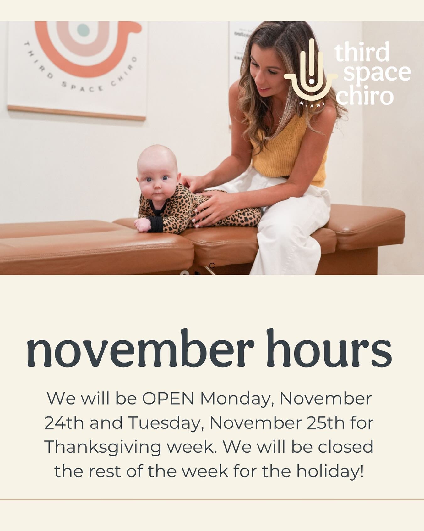 OFFICE UPDATE - correction from our weekly newsletter. Our office will remain OPEN the Monday and Tuesday of thanksgiving week but closed the remainder for the holiday. 😌💛