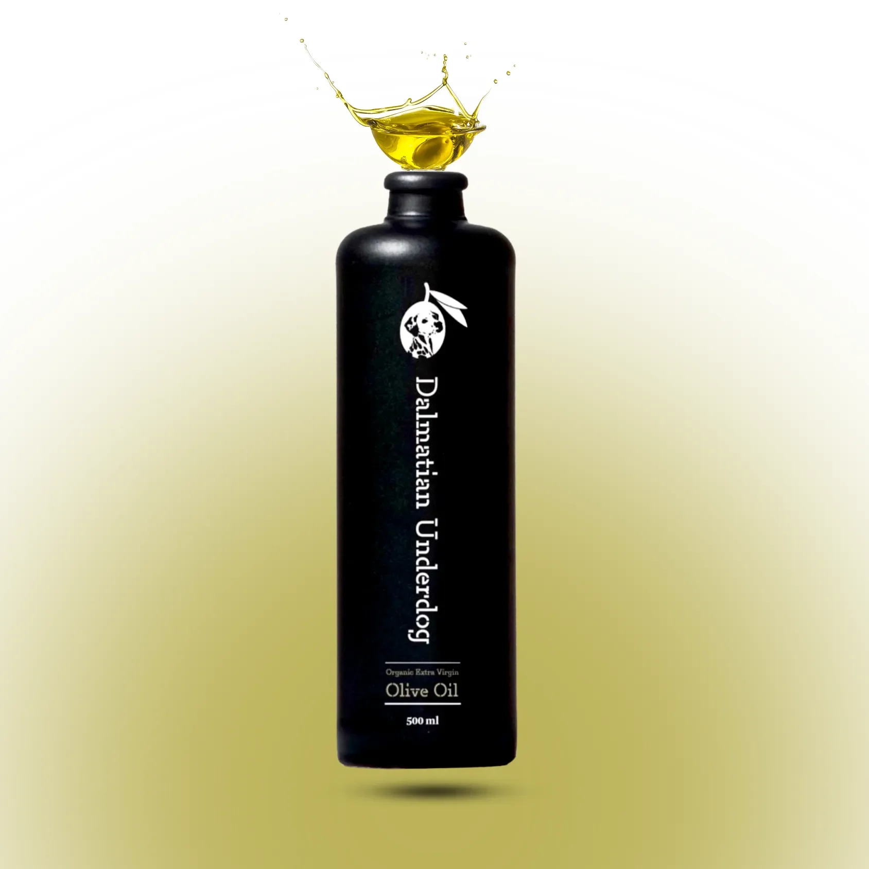 Dalmatian Underdog 700ml organic extra virgin olive oil bottle from Dalmatia Croatia