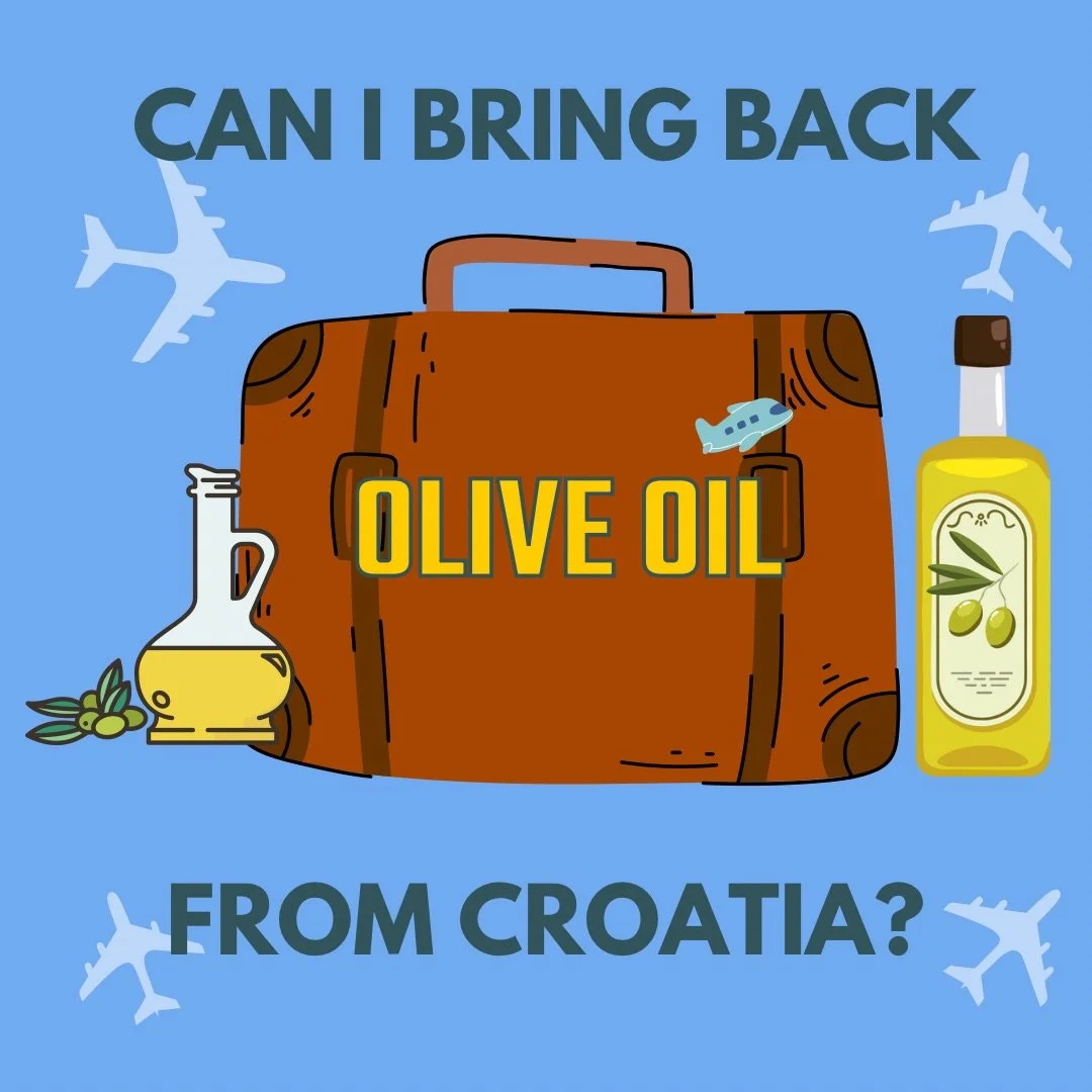 suitcase with olive oil, travel