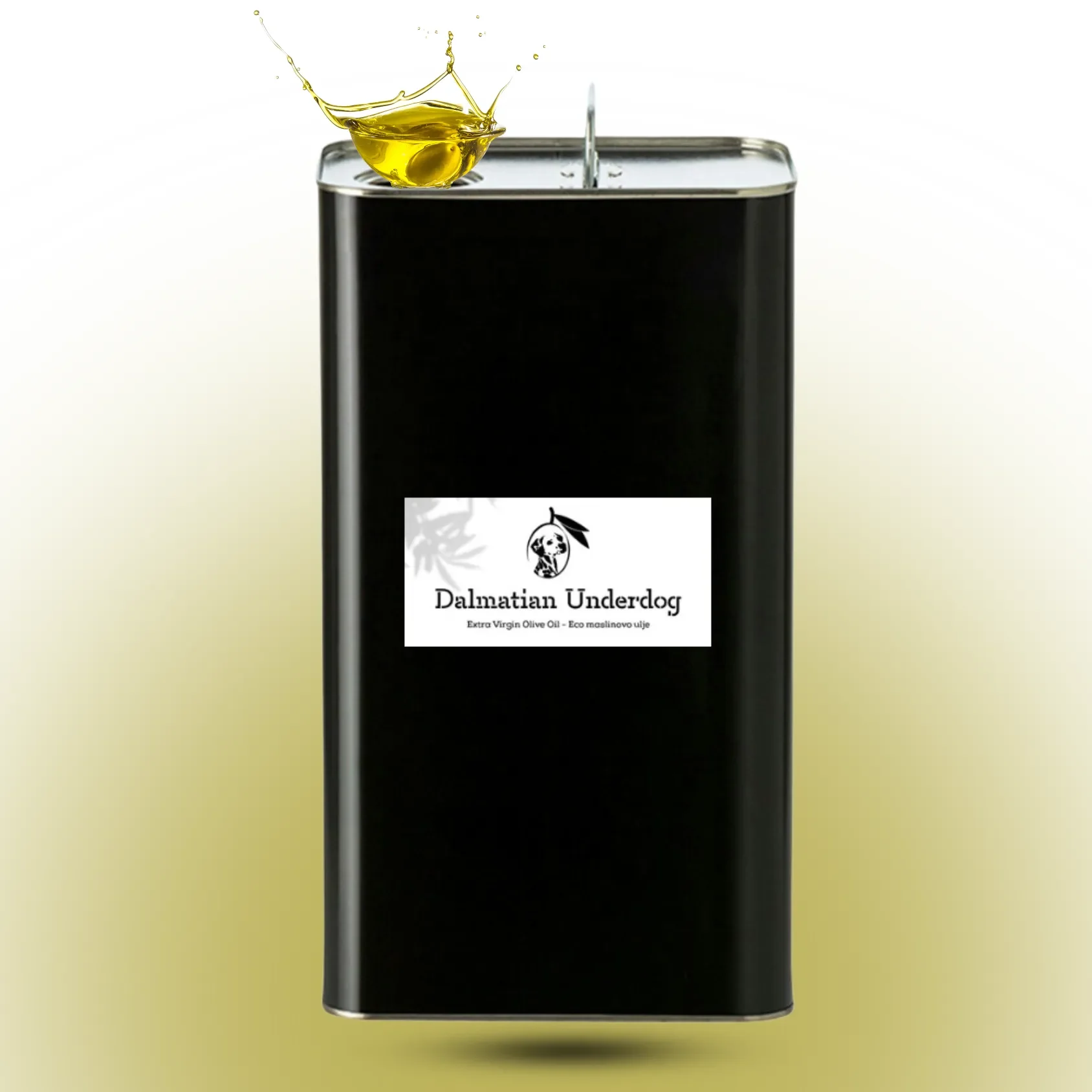 Dalmatian Underdog 3L and 5L organic extra virgin olive oil tins from Zadar Croatia