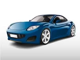 Blue sports car