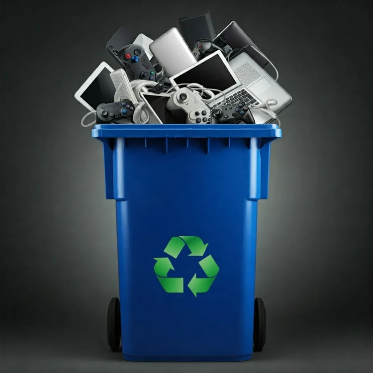 Electronics collected for recycling