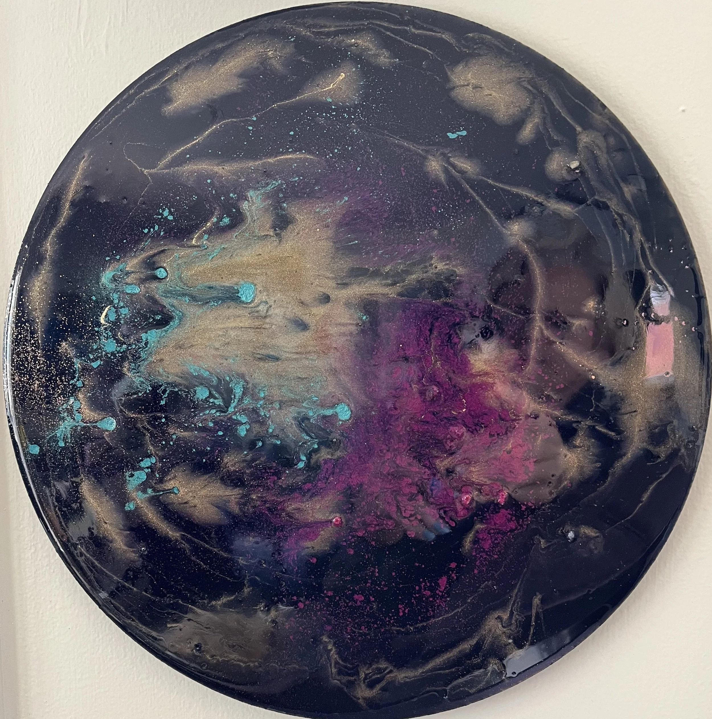 Round resin 30cm - magic pink