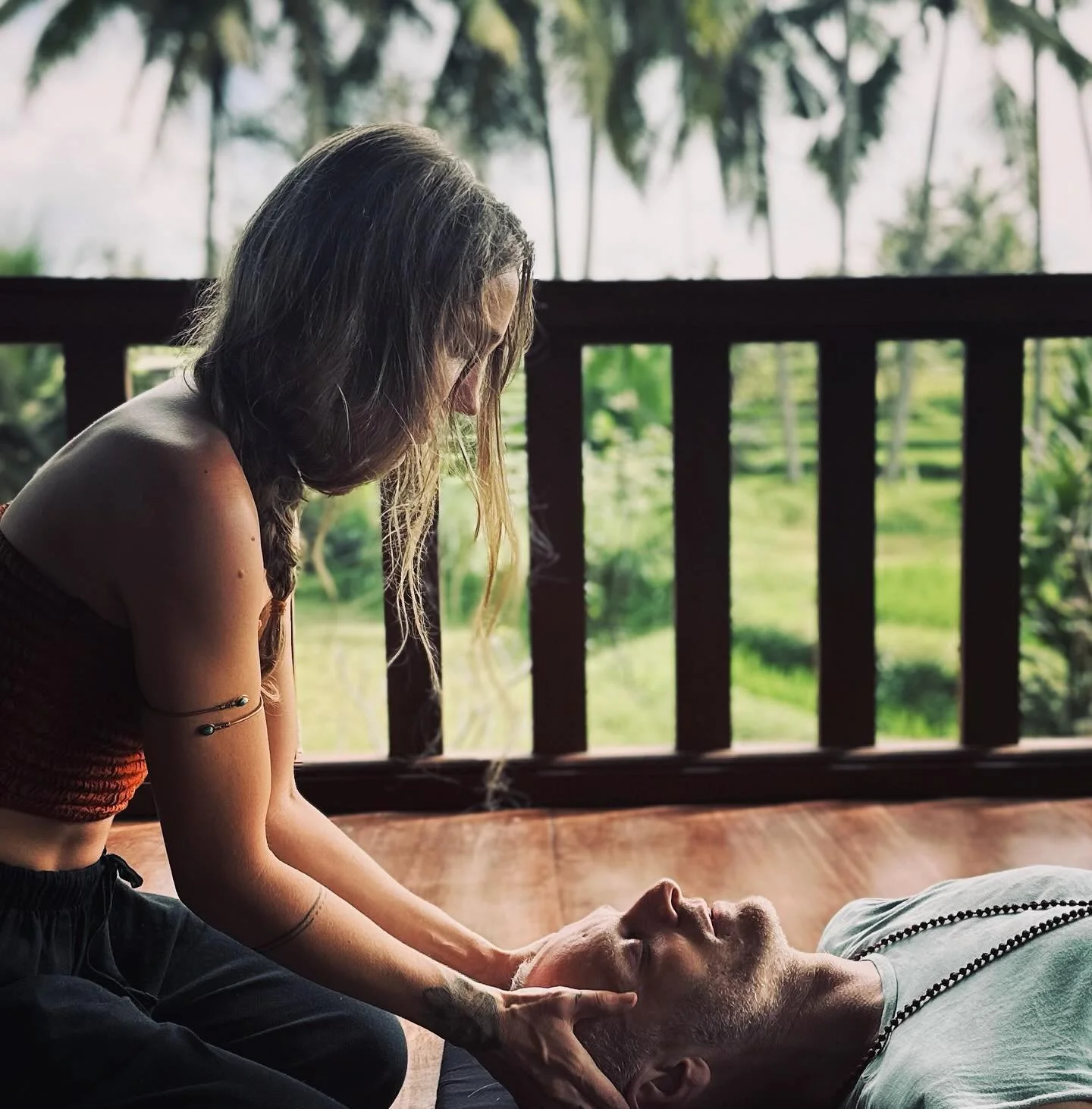 One intense beautiful month amongst the rice paddy fields. Breathing and learning to hold space for those in breath. Such an honour to be of witness to people as they navigate themselves back to their own hearts. 
This is me and my training bestie @c