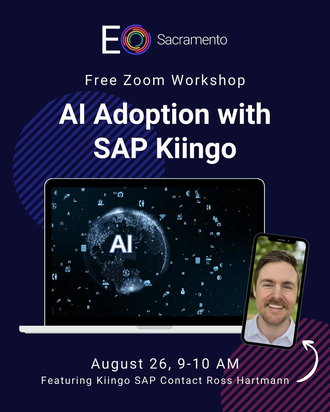 We&rsquo;re partnering with SAP Kiingo to teach our members how AI is really being used in business today! 📱

Join us on August 26 for a free virtual workshop and discover practical ways to apply AI in your own business with no tech background requi