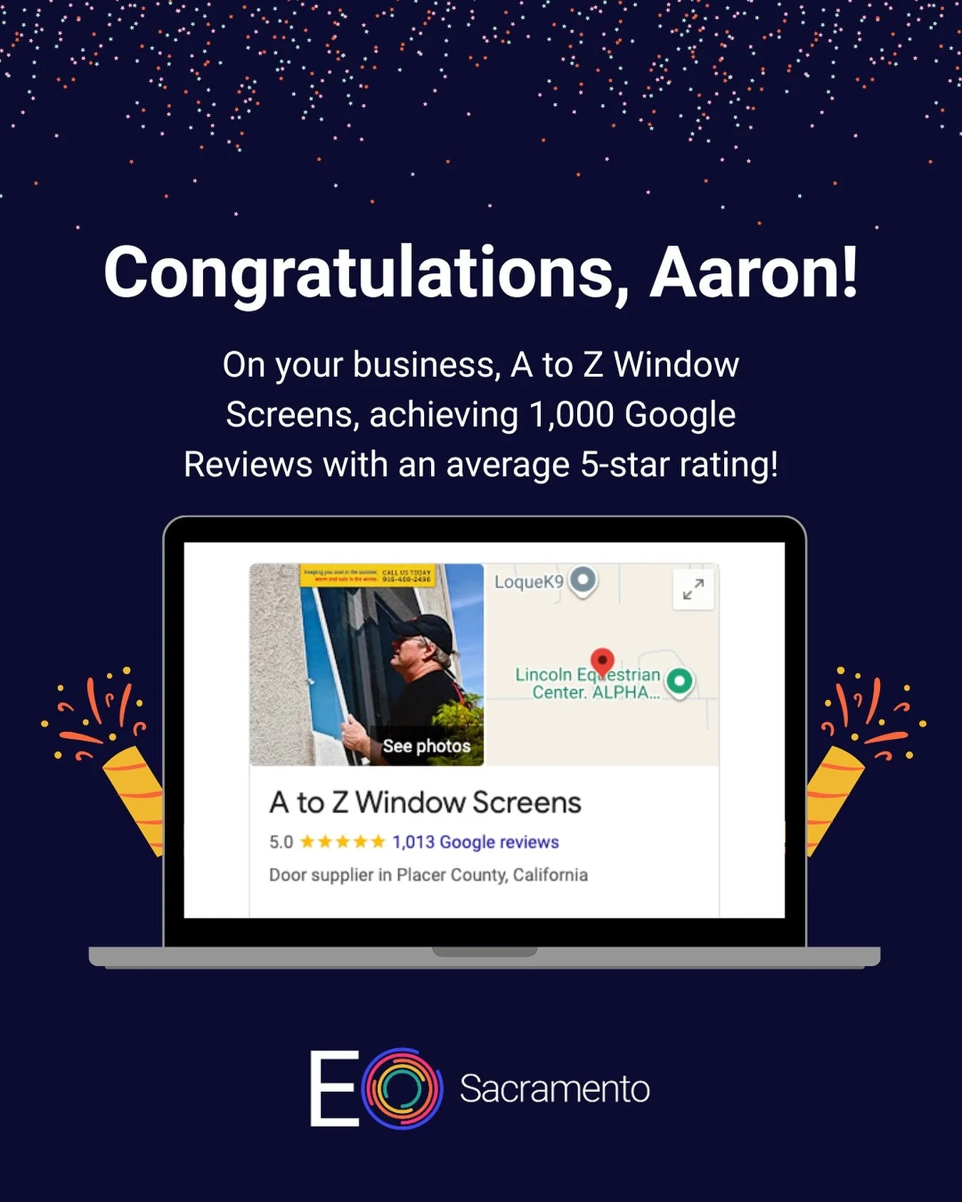 Huge congrats to Aaron Zambrana of A to Z Window Screens! With 1,000+ reviews and a flawless 5-star average, Aaron proves what&rsquo;s possible when you lead with heart and deliver not just a great product, but an unforgettable customer experience.

