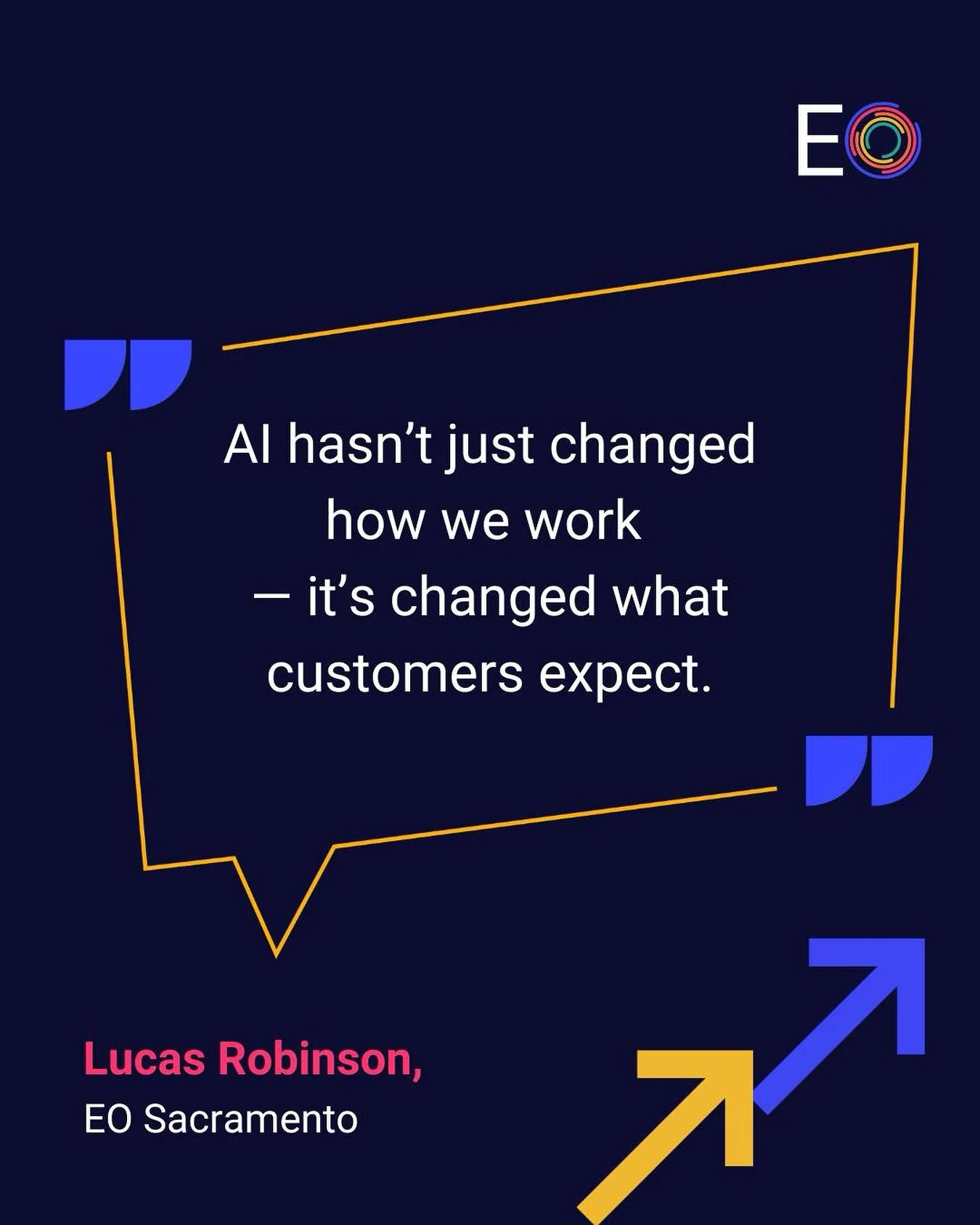 Shoutout to member and Forum Chair Lucas Robinson on his spotlight in EO's blog!

As the founder of WebLife, Lucas manages multiple e-commerce brands and has discovered that AI's true power lies not in faster service, but in smarter, more predictive 