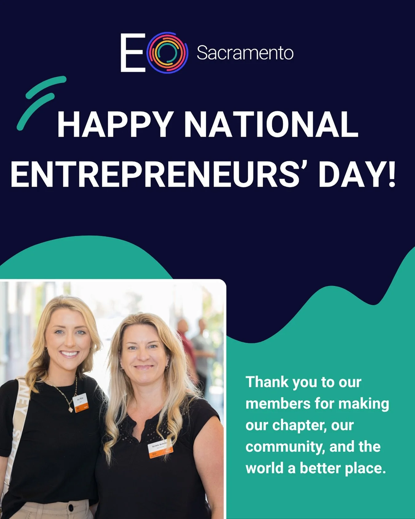 Happy Entrepreneurs&rsquo; Day!

Today, we celebrate the creative, passionate innovators who think outside the box and turn single ideas into thriving companies. We&rsquo;re incredibly grateful for the entrepreneurs in our chapter and their dedicatio