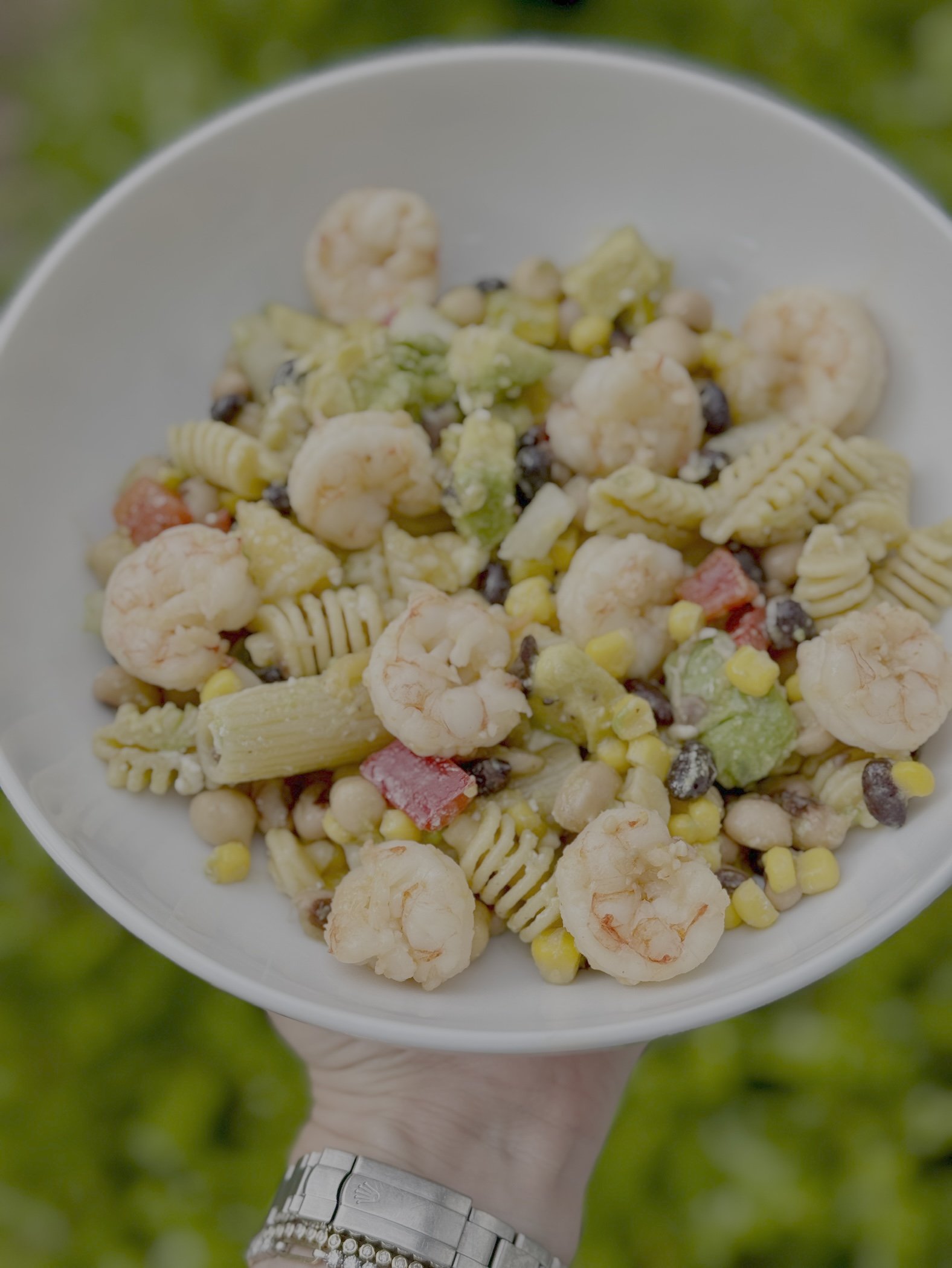 Peach Cowboy Caviar Pasta Salad