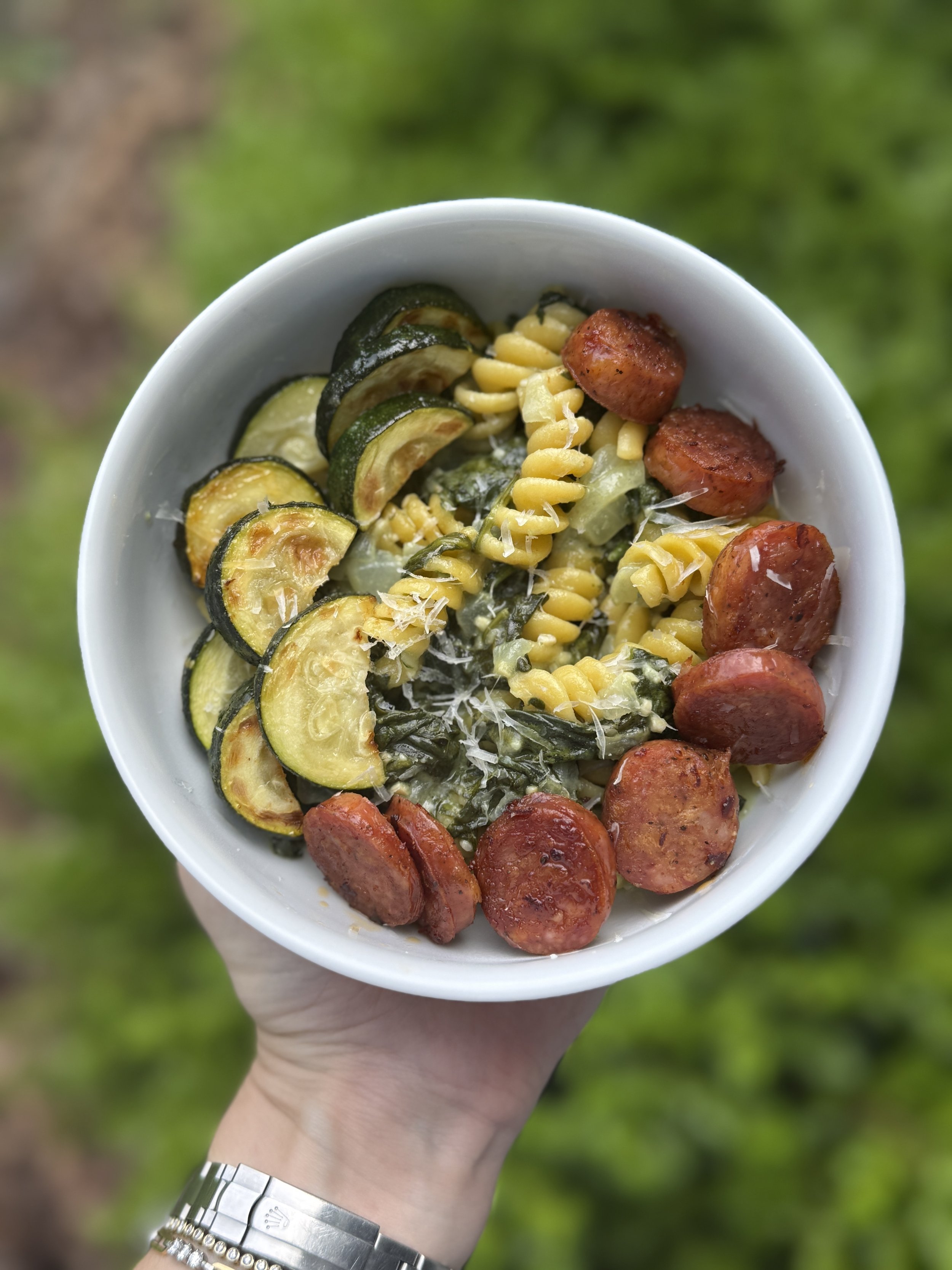 Creamed Spinach Pasta Bake
