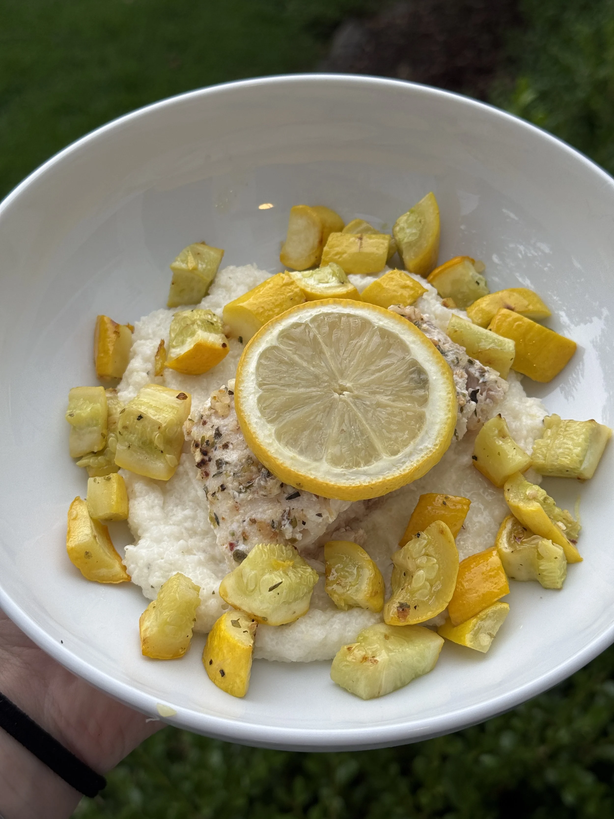 Red Snapper Sheet Pan with Boursin Cheese Grits