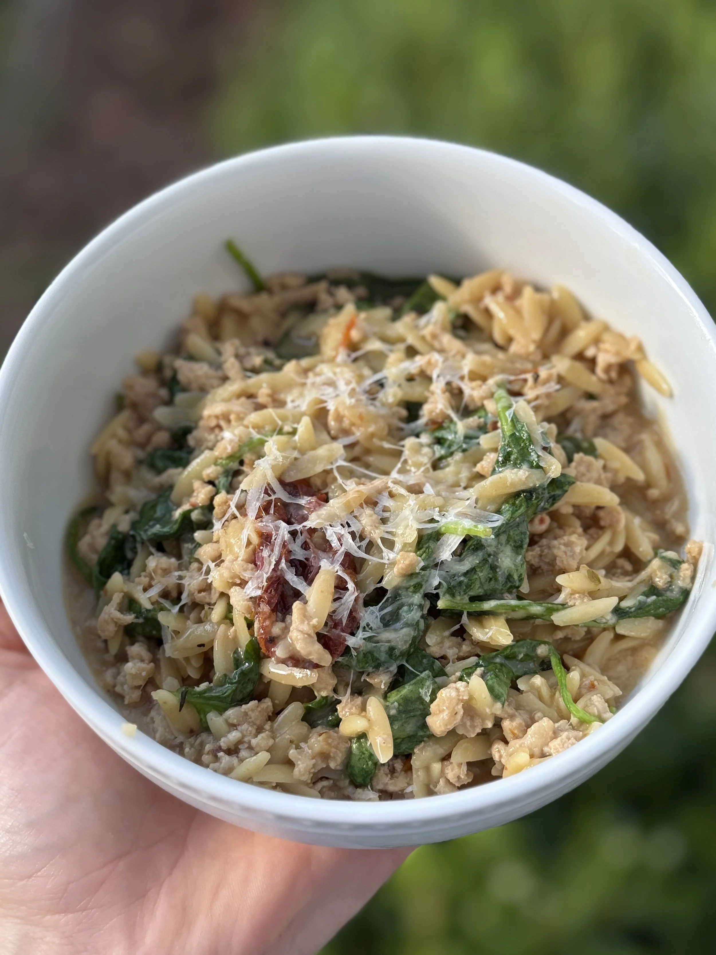 One Pan Marry Me Ground Chicken Orzo