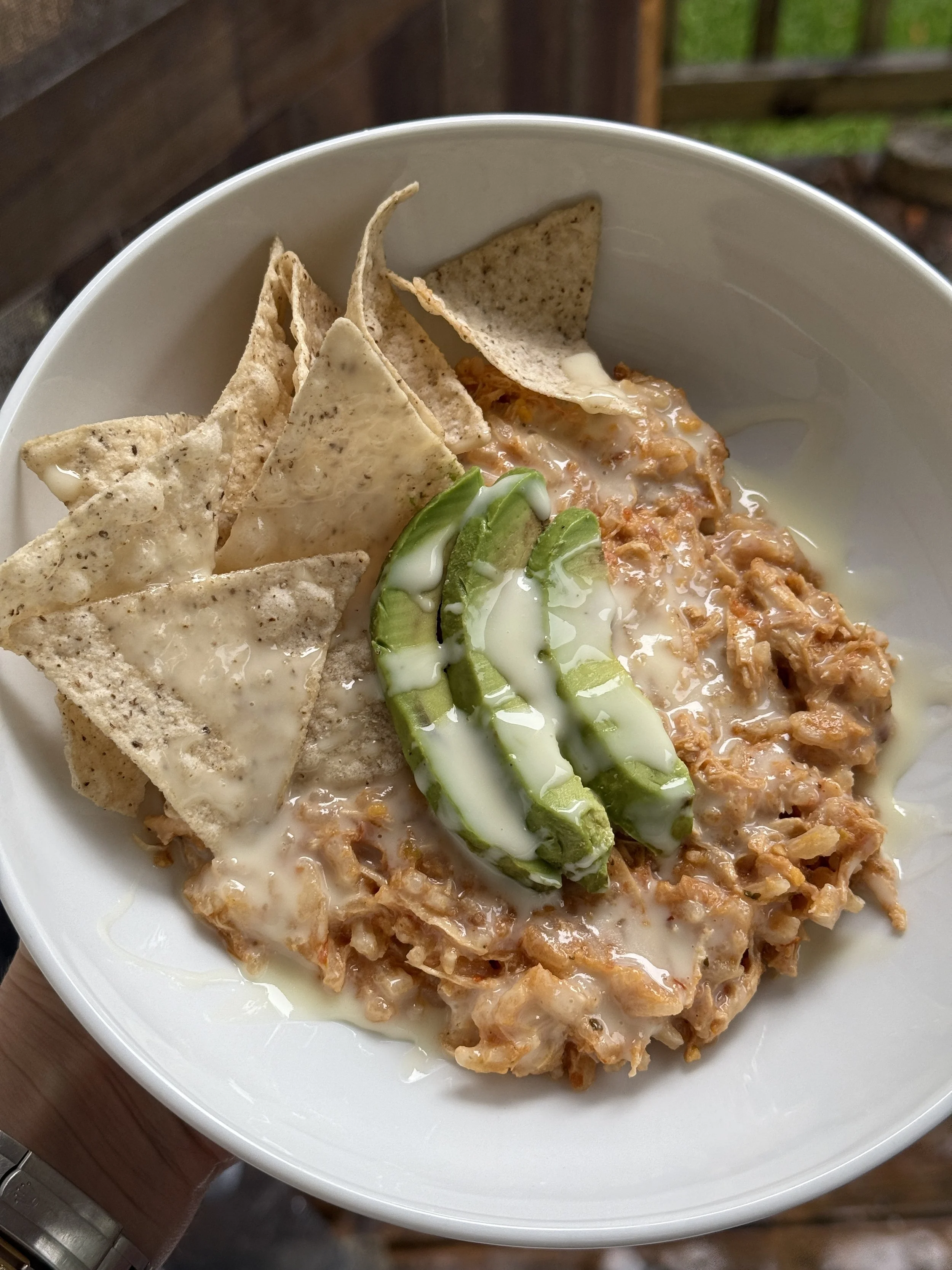 Crockpot Salsa Chicken, Cheese & Rice