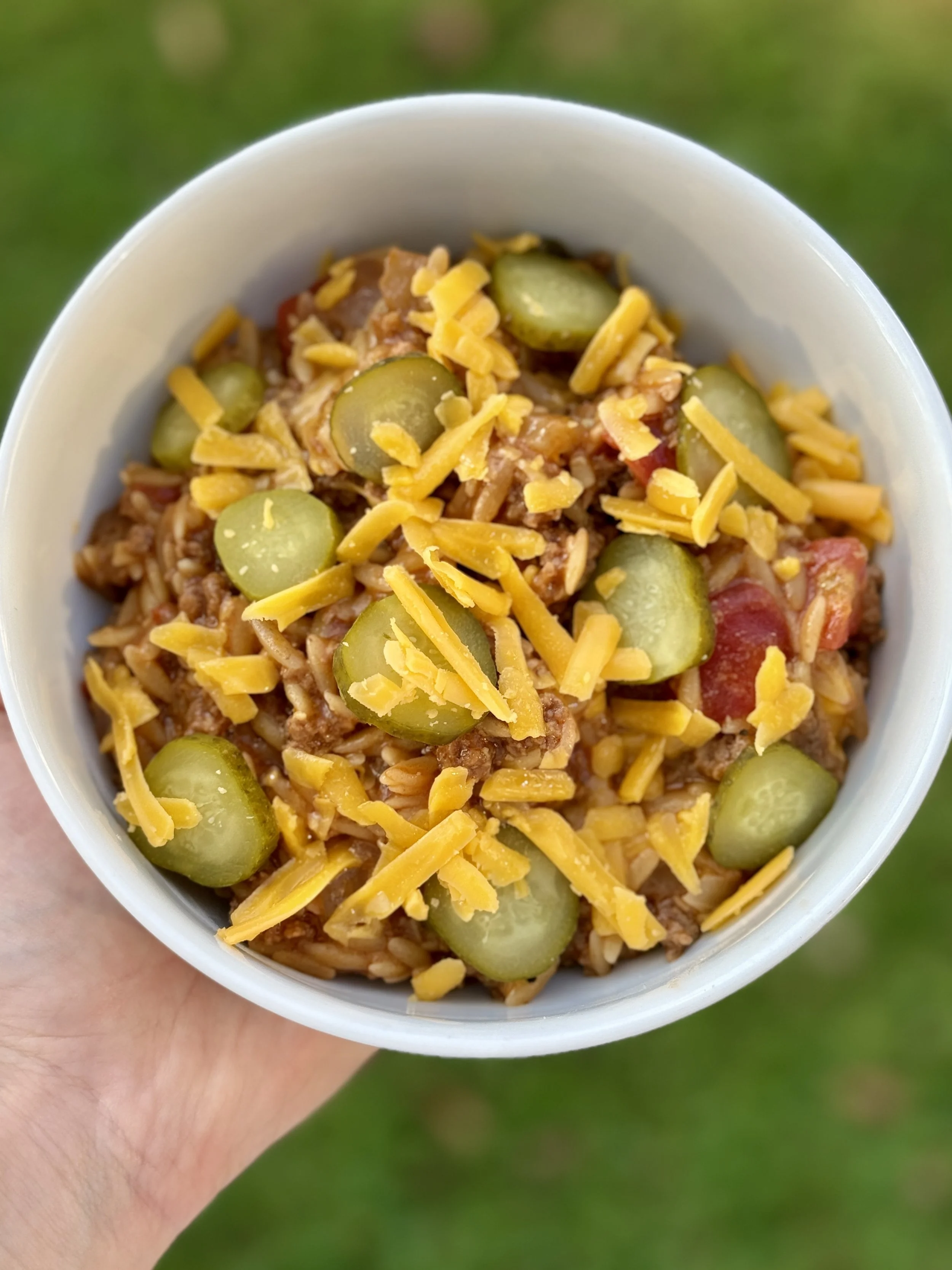 One Pan Cheeseburger Orzo