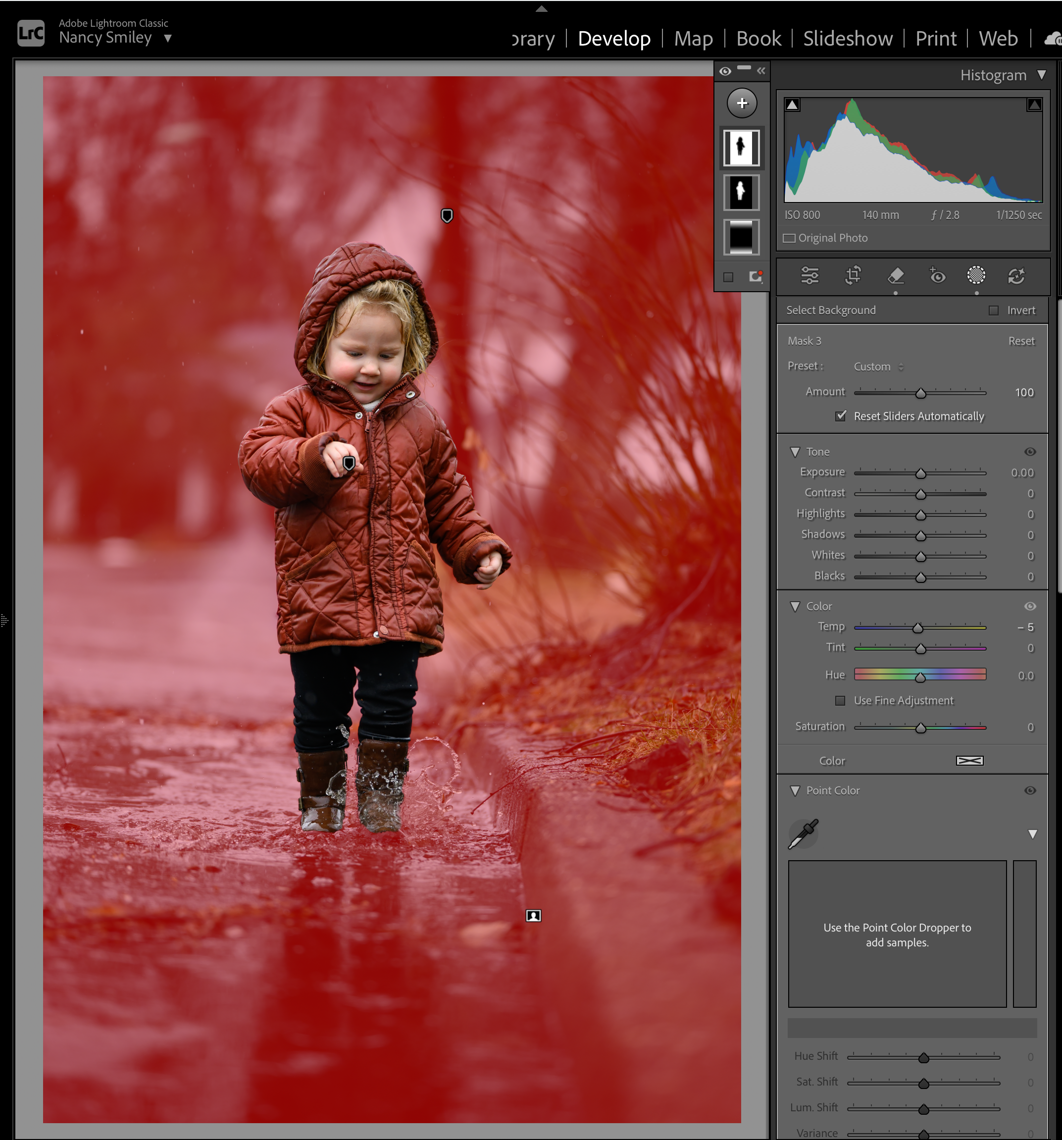 lightroom background masking editing