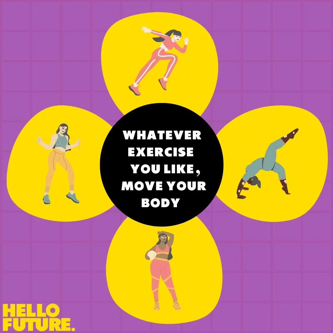 Get that body moving!! 🚴🏈🏃&zwj;♀️⚽🏋 

This month we are focusing on our mental wellness and one of the best ways to improve that is through exercise! Exercise boosts mental wellness by increasing the production of endorphins and serotonin, which 