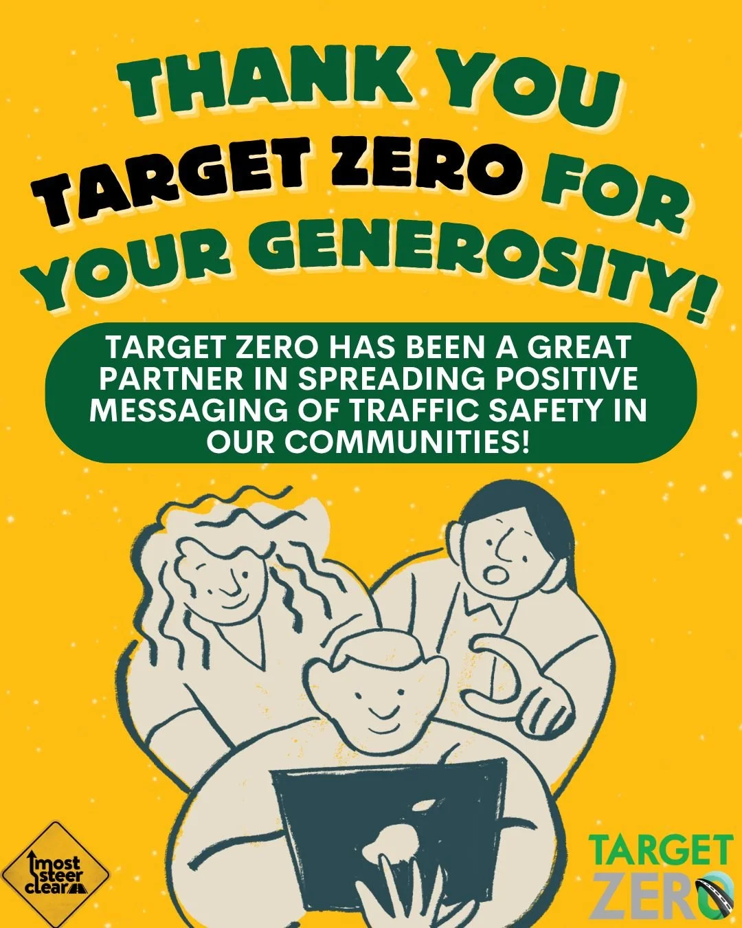 This Thanksgiving week, we&rsquo;re especially grateful for our partner @kctargetzero for their unwavering commitment to keeping Washington&rsquo;s roads and communities safe. 🦃🧡

Your support and collaboration help amplify traffic safety messages 