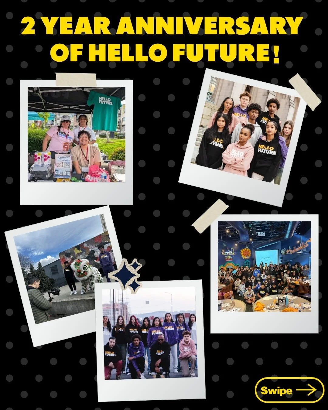 This May marks two years of impact, connection, and community 💛🖤

For the past two years, Hello Future has been showing up for young people through events, conversations, resources, and prevention education across our communities.  From health fair