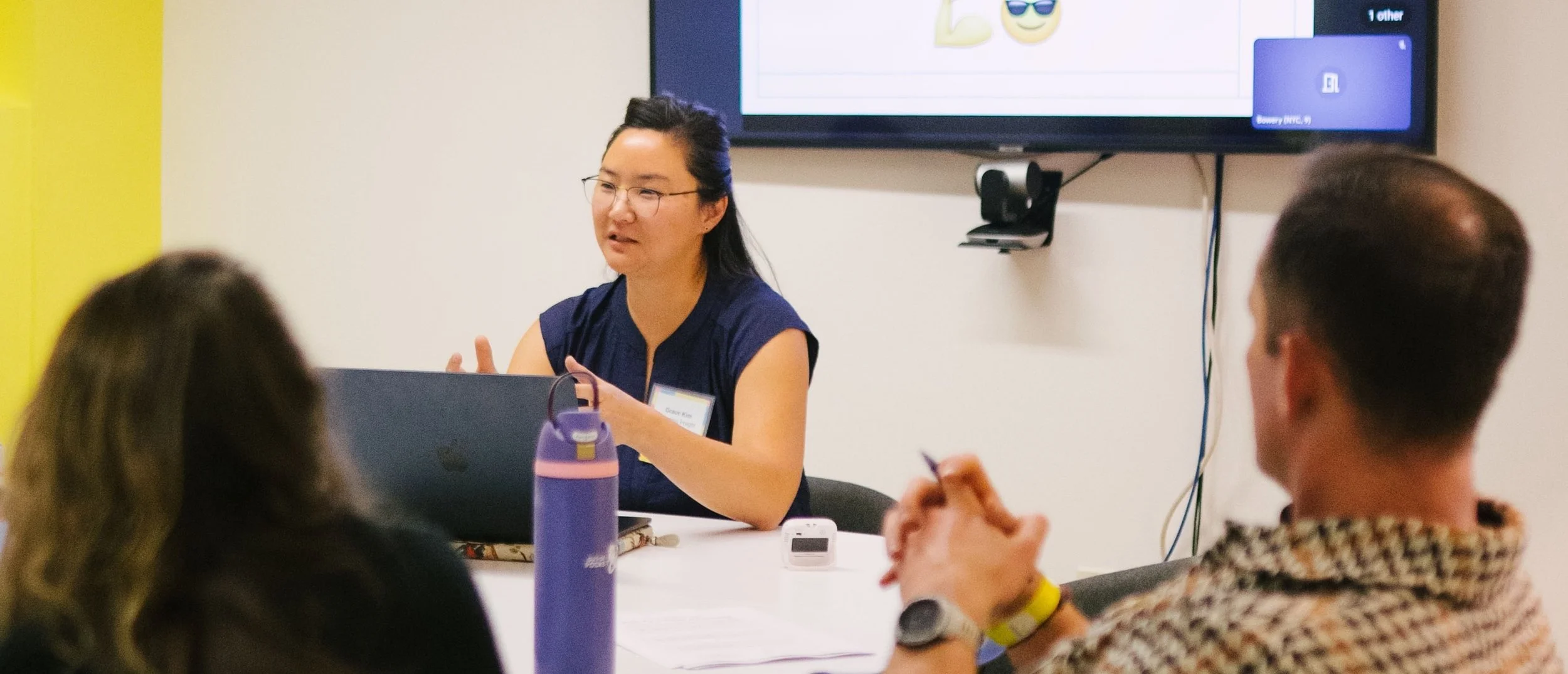 Grace Kim, data and AI consultant, speaking at a technology conference