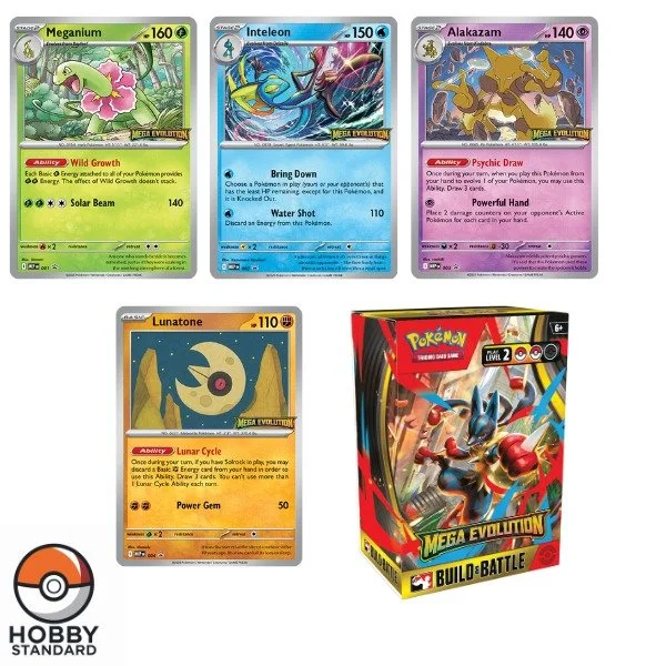 Mega Evolutions Pre Released Promos from the Build and Battle box