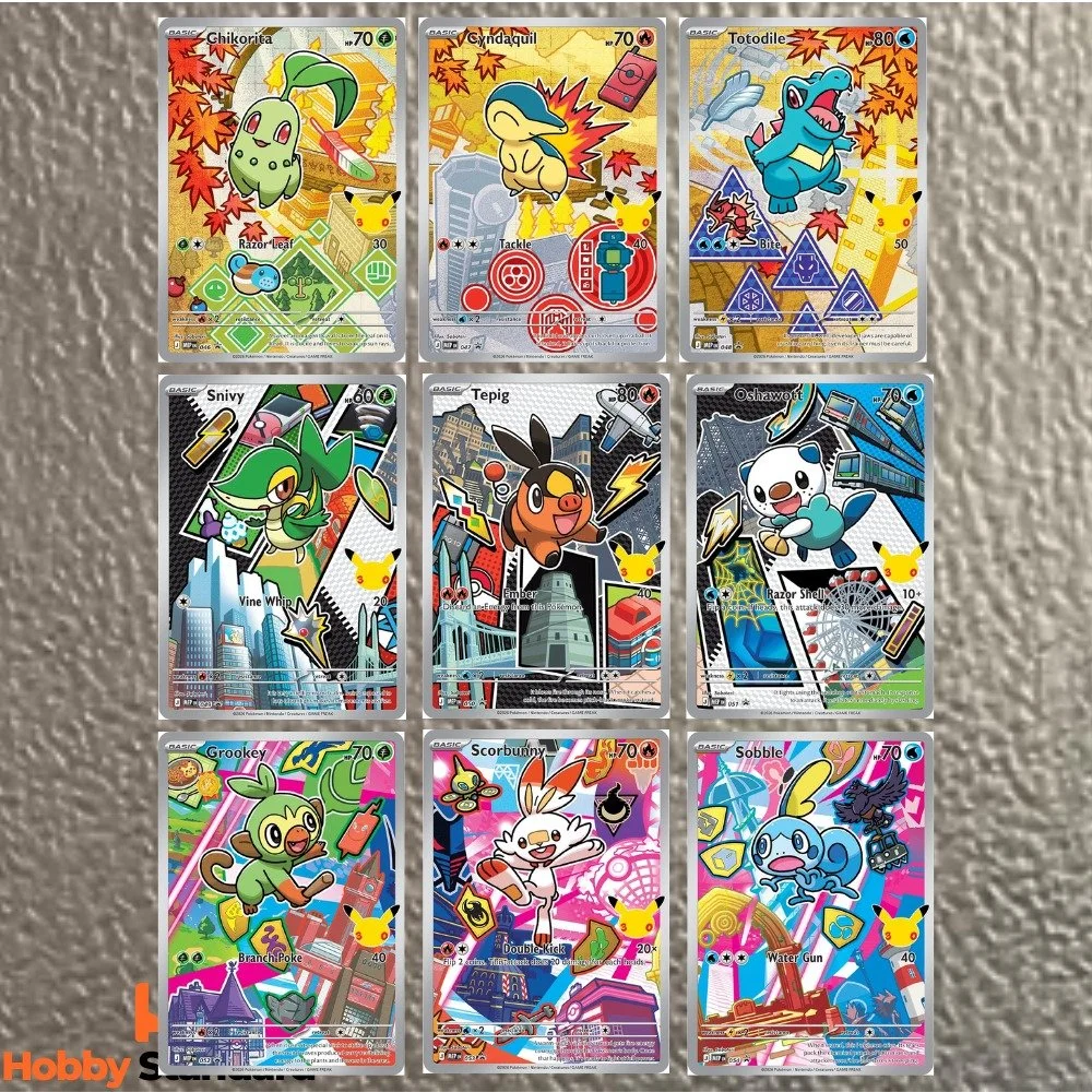 &ldquo;First Partner Illustration Collection&rdquo; Series 2 Starter Pokemon Promos Revealed for Johto, Unova, and Galar!