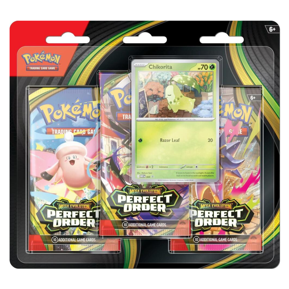 Pokémon Perfect Order 3 Pack Blister [Chikorita] - ME03: Perfect Order (POR)