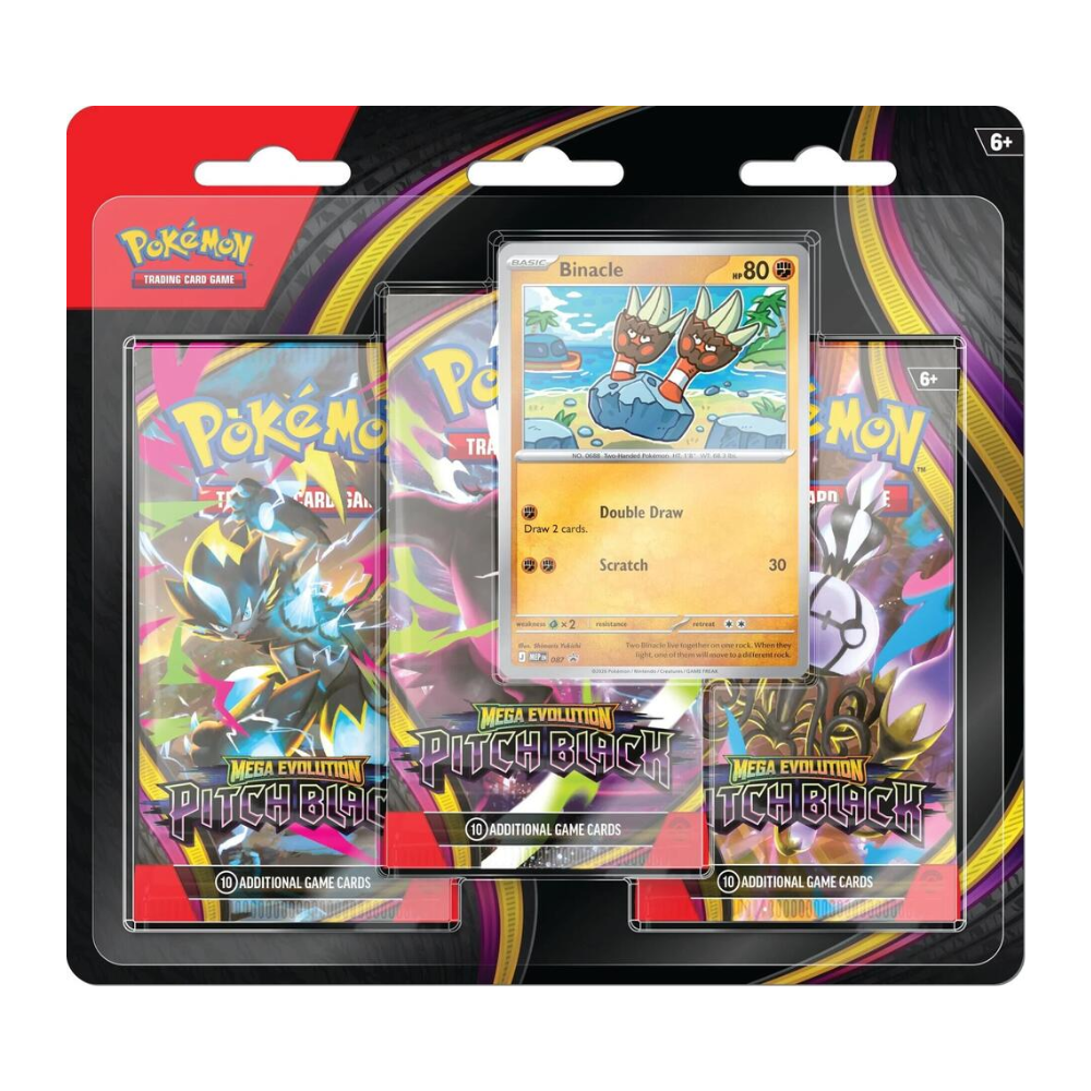 Pokémon Pitch Black 3-Pack Blister [Binacle] - ME05: Pitch Black (ME05)