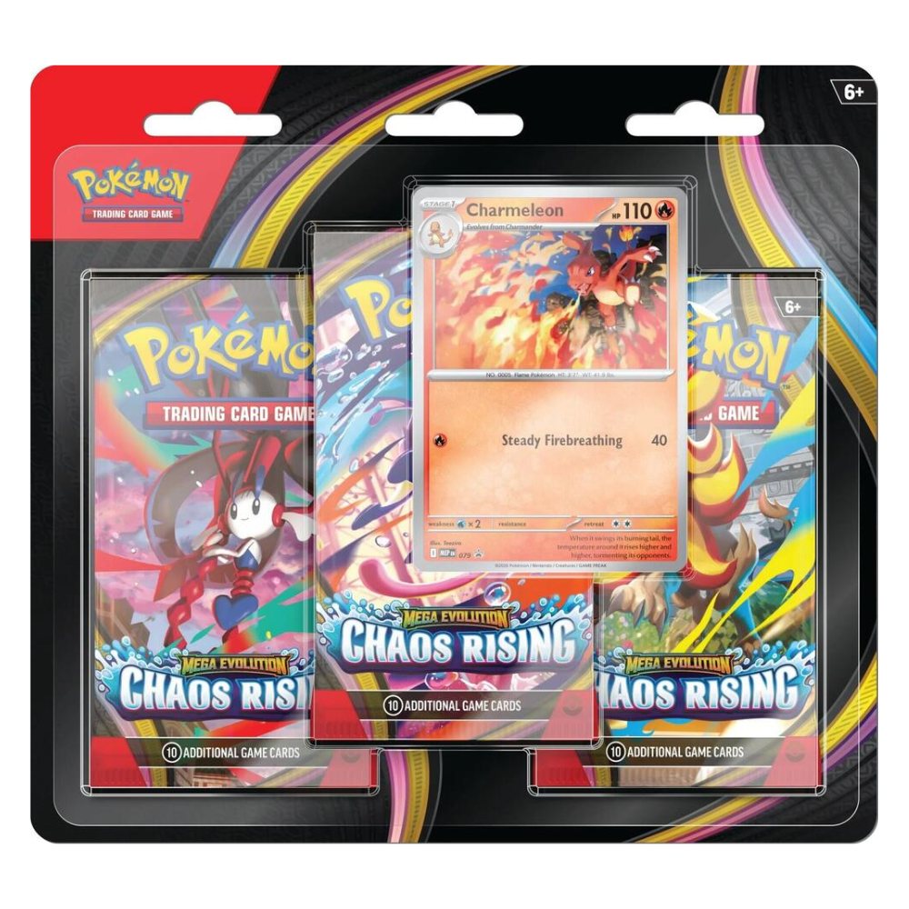 Pokémon Chaos Rising 3-Pack Blister [Charmeleon] - ME04: Chaos Rising (CRI)