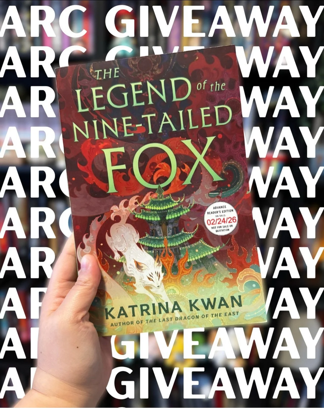 Preorder now! The Legend of the Nine-Tailed Fox by Katrina Kwan is coming February 24th, 2026 and is available to preorder wherever books are sold.

From the author of The Last Dragon of the East comes a sweeping fantasy adventure with a dash of roma