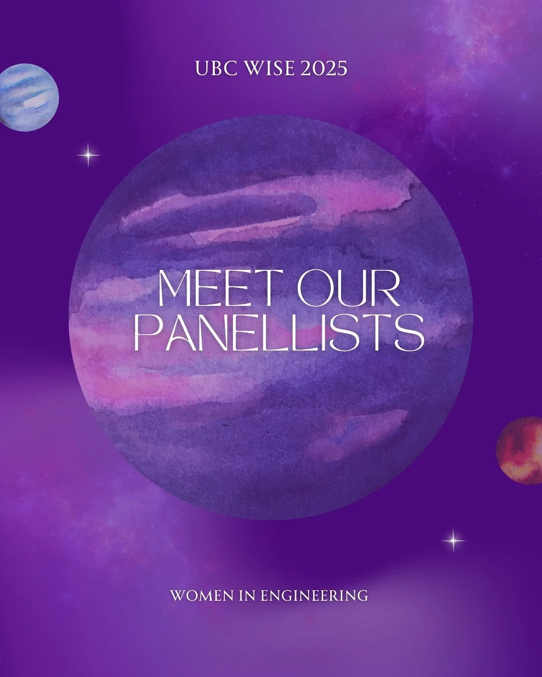 𝓘𝓷𝓽𝓻𝓸𝓭𝓾𝓬𝓲𝓷𝓰 𝓽𝓱𝓮 𝓦𝓲𝓢𝓔 2025 𝓟𝓪𝓷𝓮𝓵𝓵𝓲𝓼𝓽𝓼! 💜✨
&nbsp;
This year we have 4 incredible panellists joining us for our fireside chat: Pioneering Women Leadership in Science and Engineering. Each panellist is excited to share their 