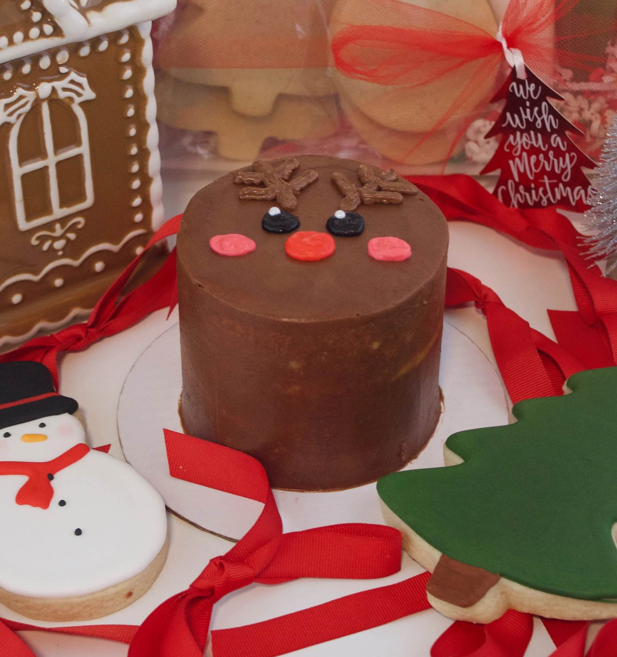 GF & Vegan 4 In. Chocolate Peppermint Cake