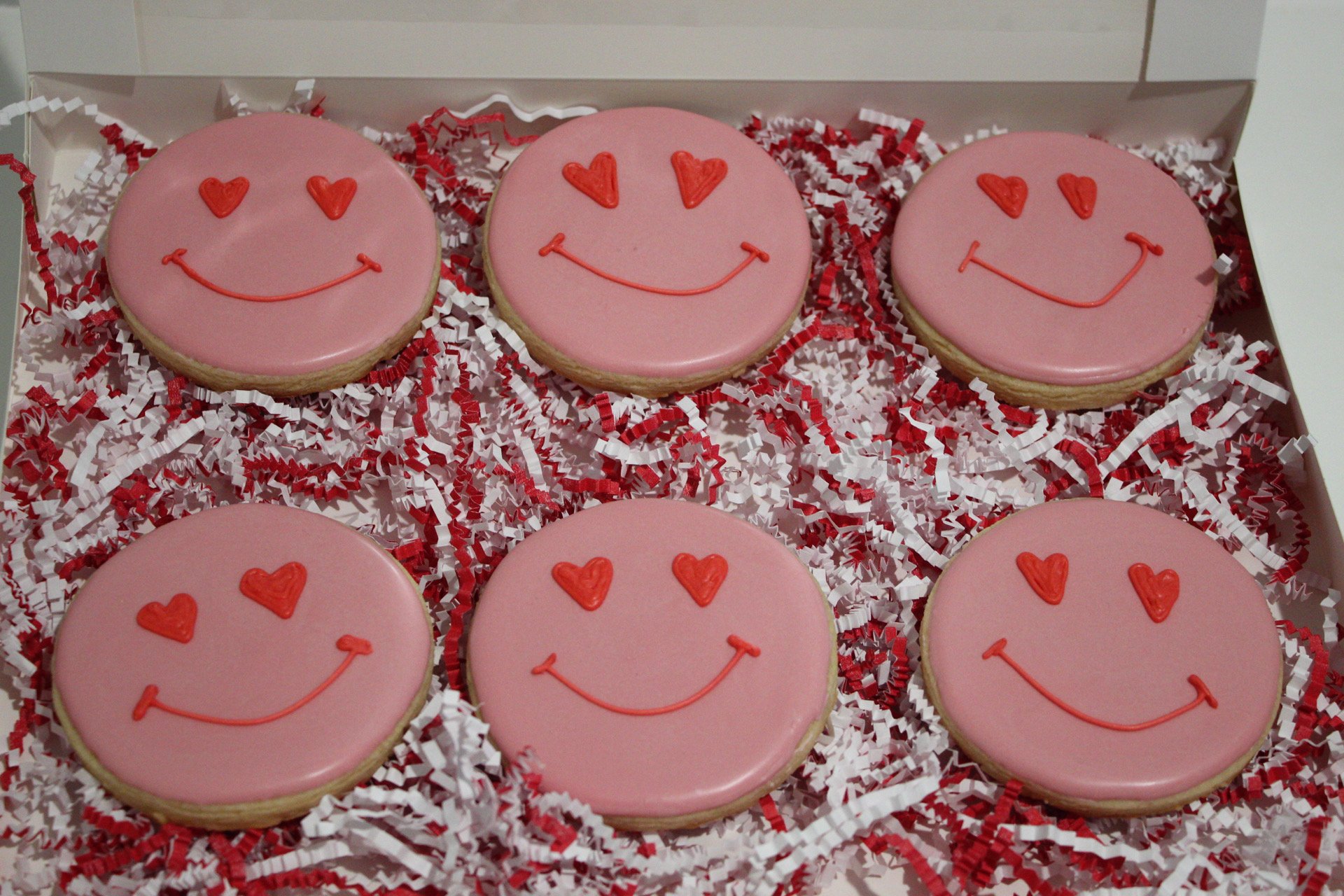 6 Smiley Face Sugar Cookies