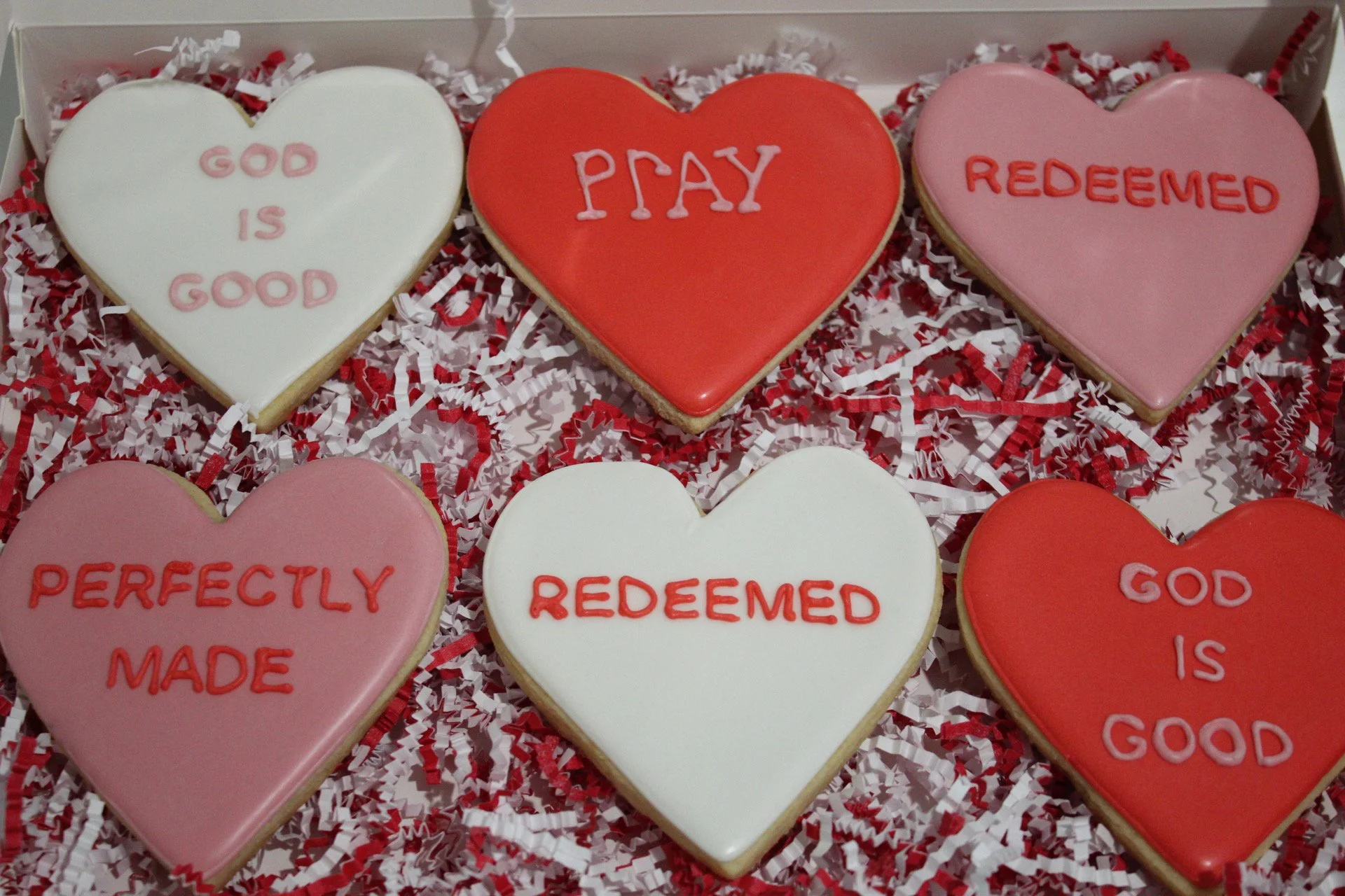 6 Biblical Heart Sugar cookies