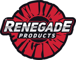 Renegade Products logo with bold white text over a red, rugged circular design.