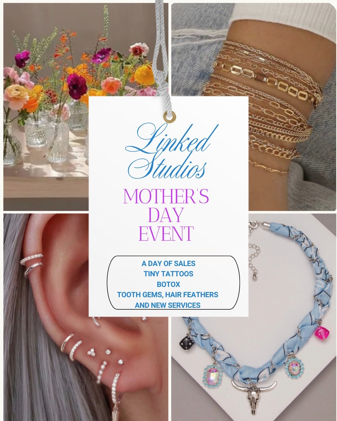 Grab your Moms, Grandmas, pet Moms, daughters, friends, etc and come to Linked Studios for our Mother&rsquo;s Day event. 🎉🥂🌸 You don&rsquo;t have to be a Mom, just love or admire one. 😉

🗓️ Saturday, May 30th, 2026
⏰ 10AM - 5PM
We&rsquo;re celeb