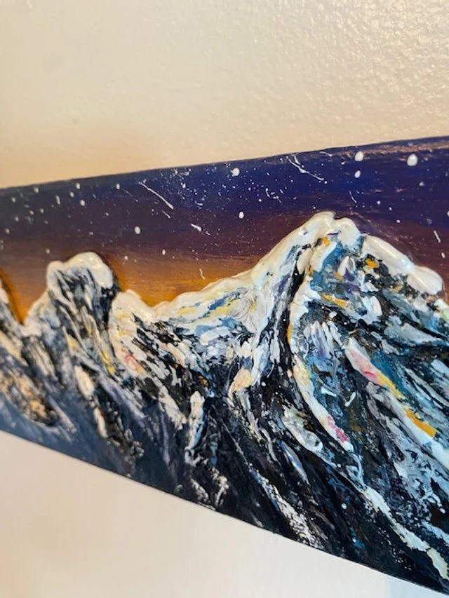 Mixed Media Mountain Art - Canmore (Jan, Feb, April)