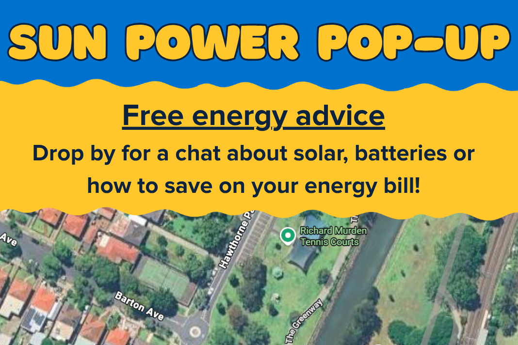Pop-up solar stall on the Greenway, 1st August!