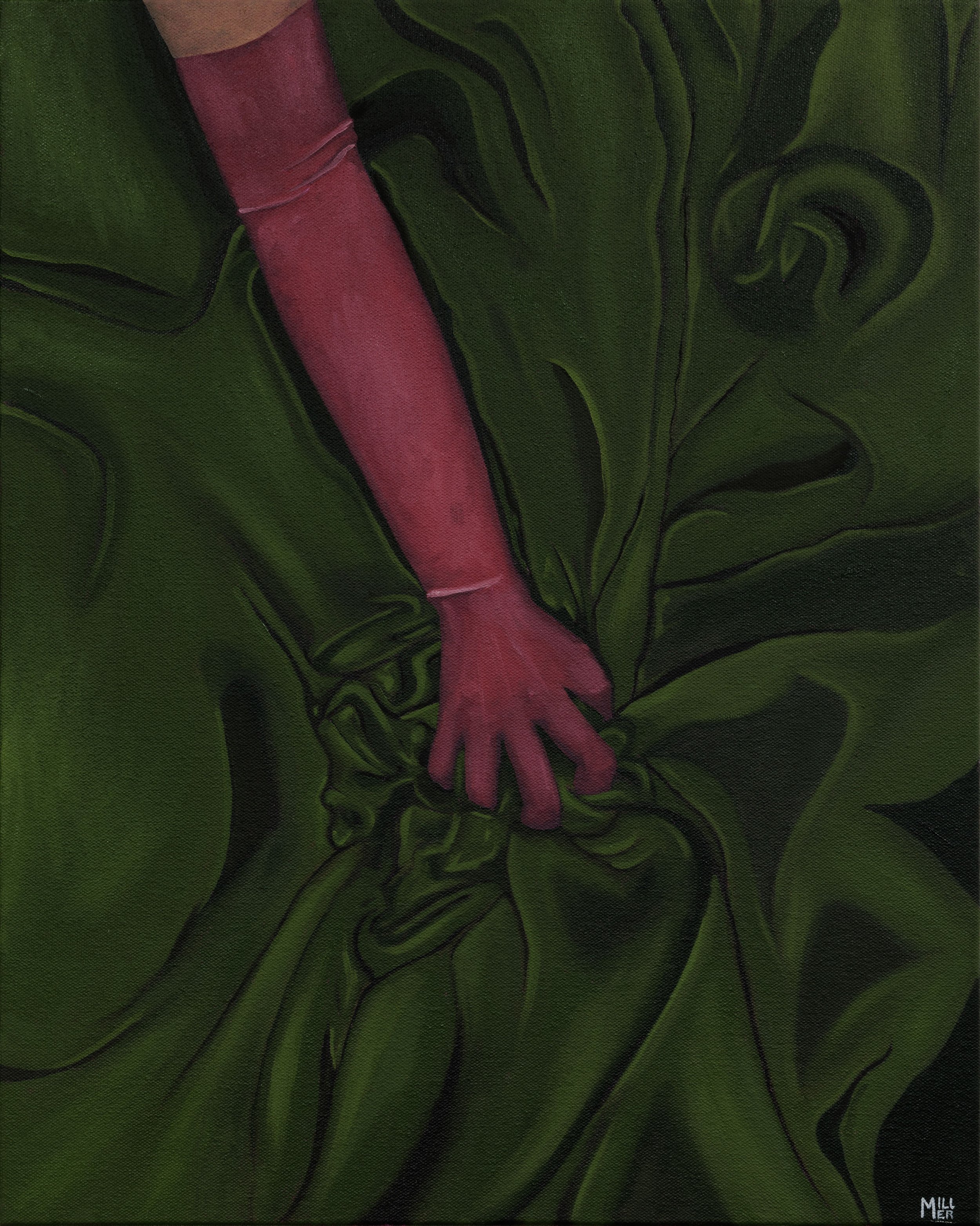 Glove One (2024), oil on canvas, 60 x 50 cm