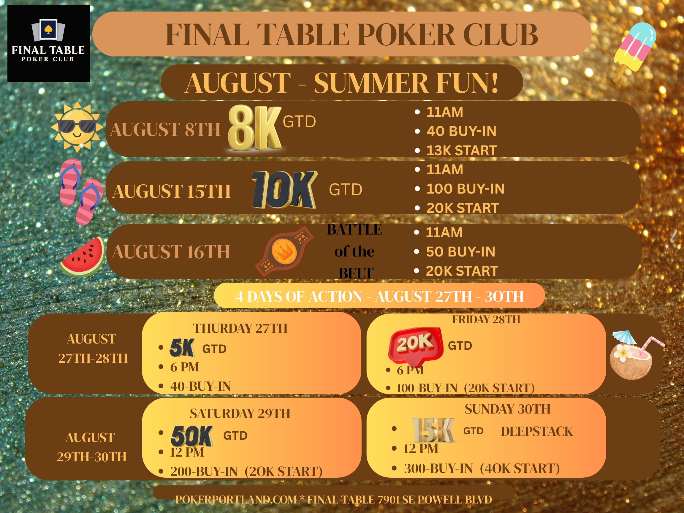 8k Guarantee - Saturday 11 AM 