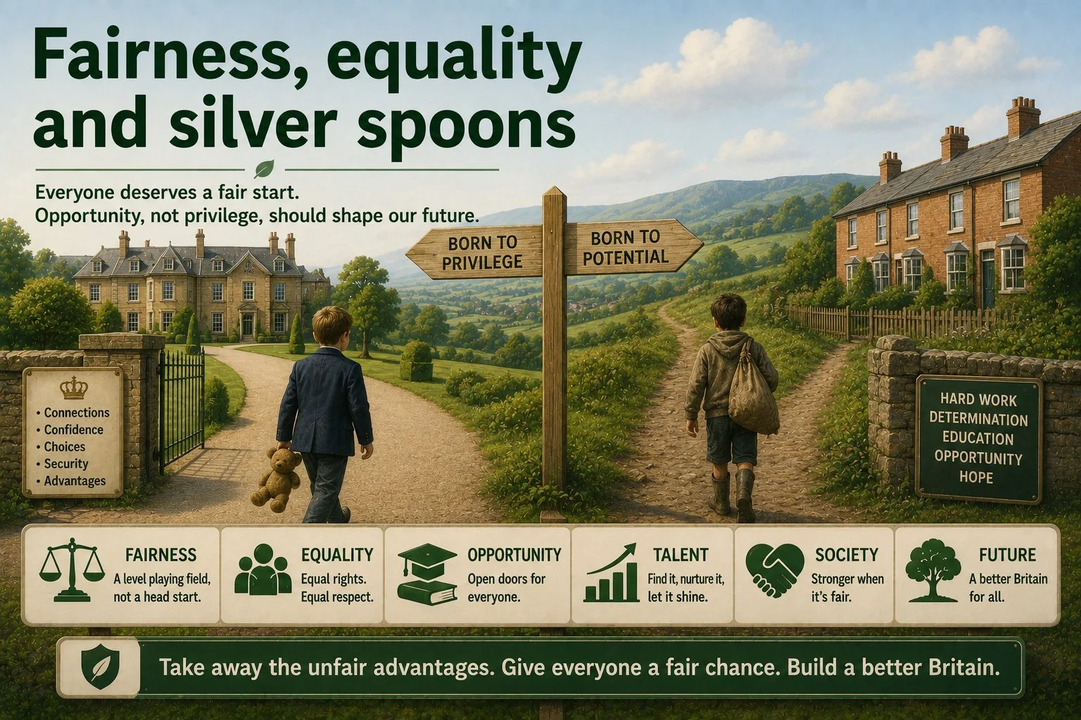 Fairness, equality and silver spoons