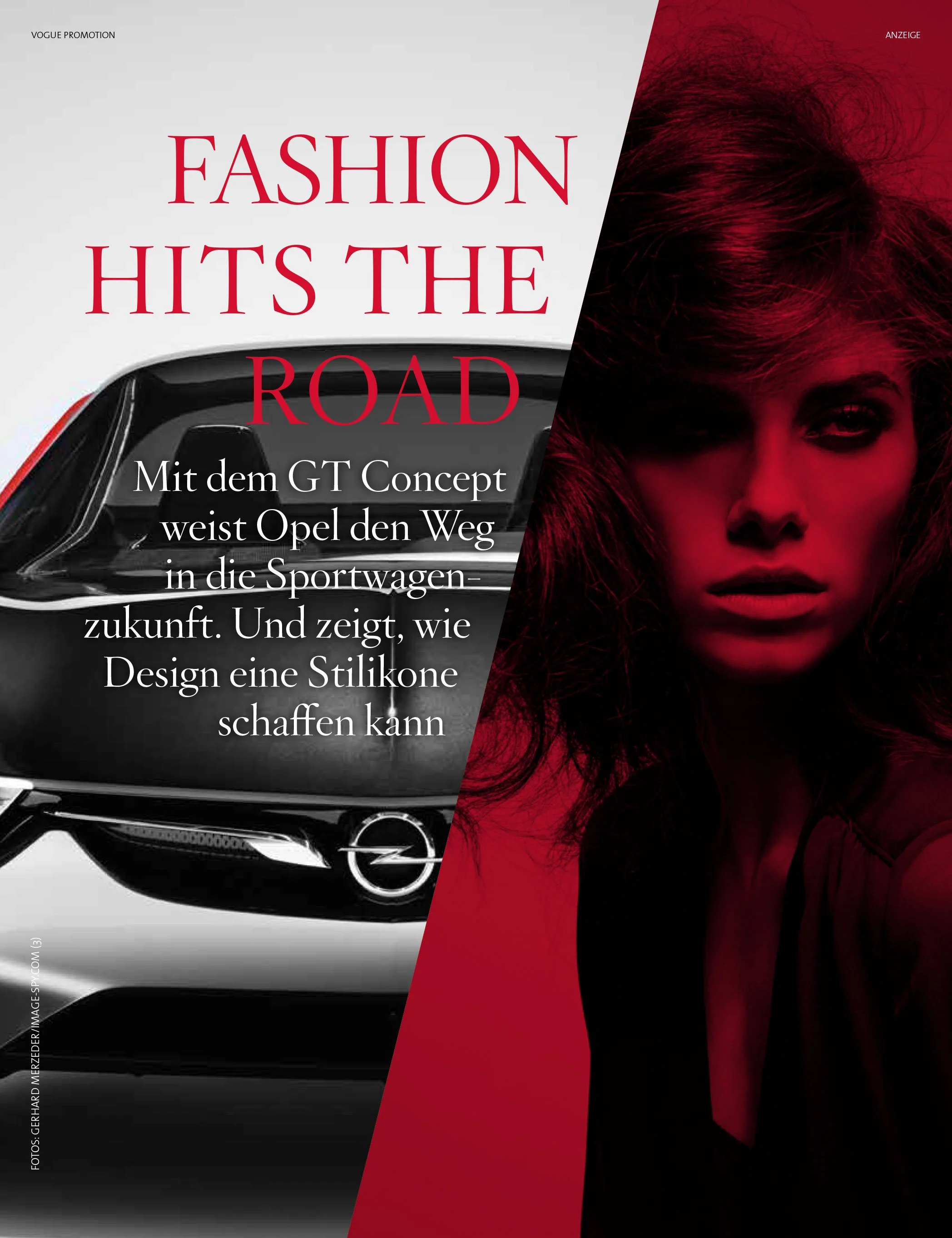 imagespy Projekt: Exklusives VOGUE-Editorial für den Opel GT Concept zum Genfer Automobilsalon. Ästhetische Inszenierung des Conceptcars als luxuriöses Design-Kunstwerk.