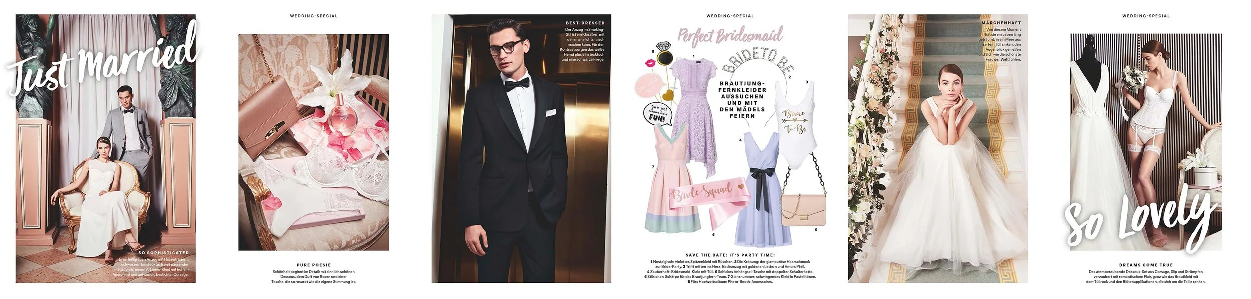 C&A Wedding Special 2019: Editorial-Rückseite des Leporellos mit Bildern der C&A Wedding Kollektion 2019 – professionelle Presse-Inszenierung von imagespy.