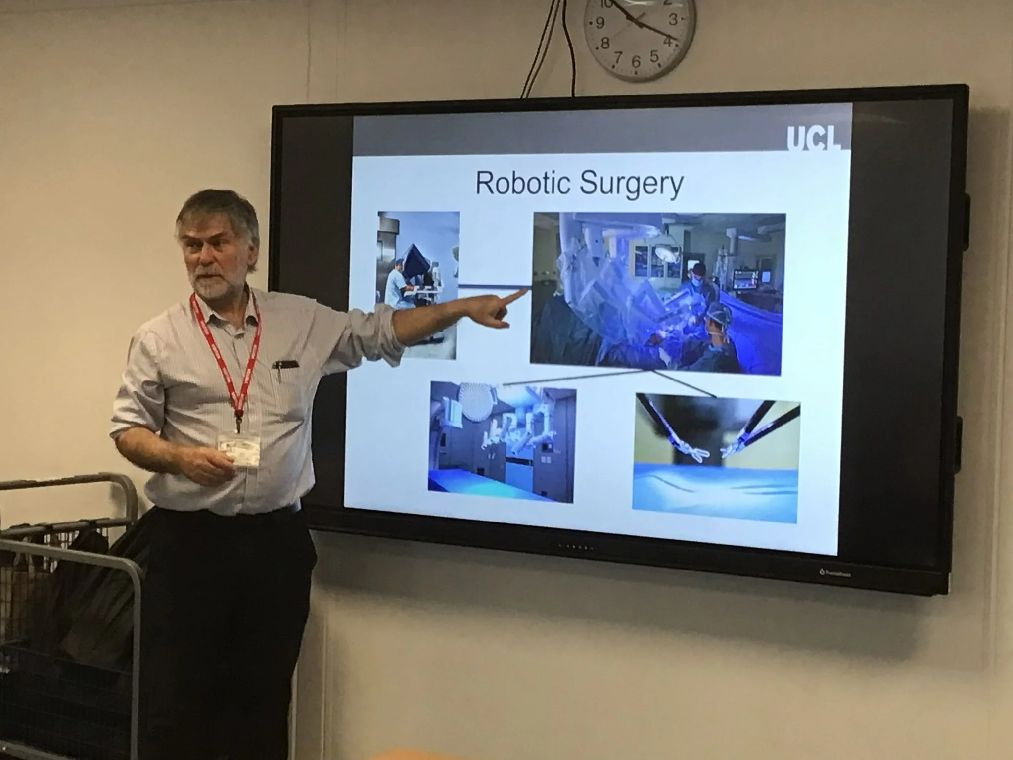 David Hawkes presents obstetric ultrasound research to Year 6 students