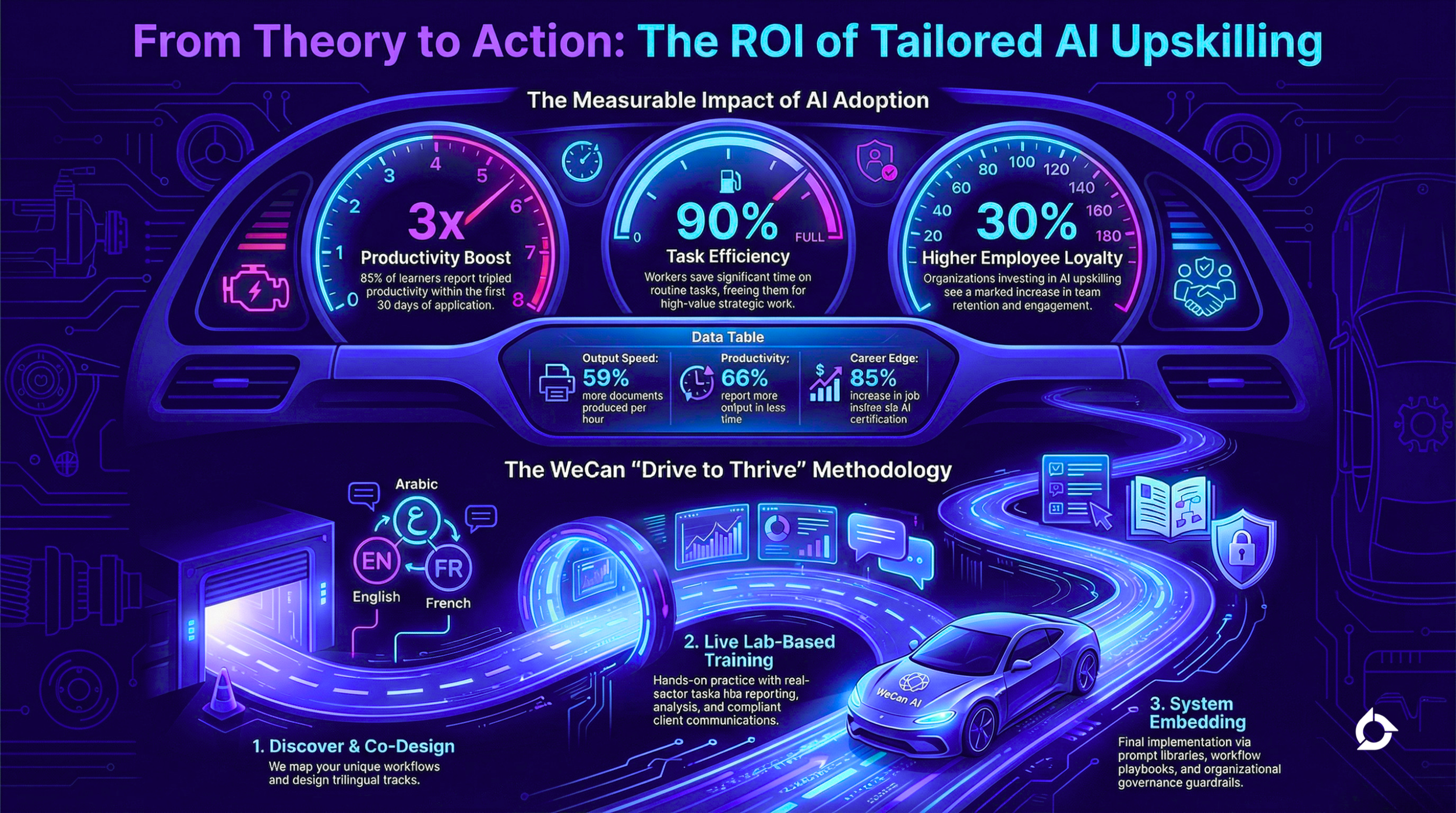 Car Dashboard describing WeCan AI
